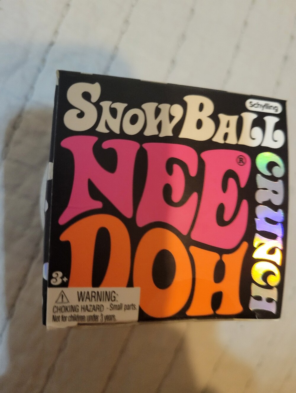 Schylling NeeDoh Snowball Crunchy Stress Ball Squishy Toy -